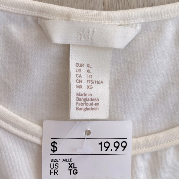 NWT H&M White Cutout Bodysuit - Picture 2 of 6